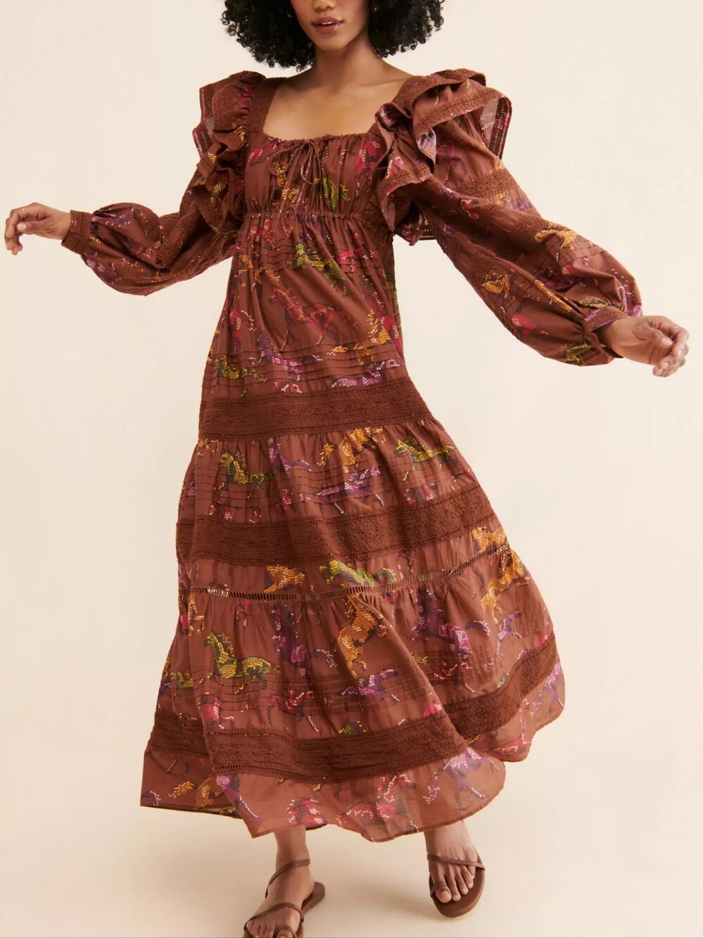 Farm Rio Dotted Horses Maxi Dress - Picture 3 of 7